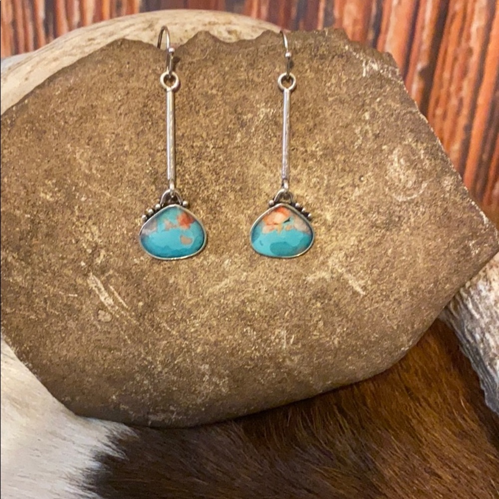 FAUX TURQUOISE EARRINGS